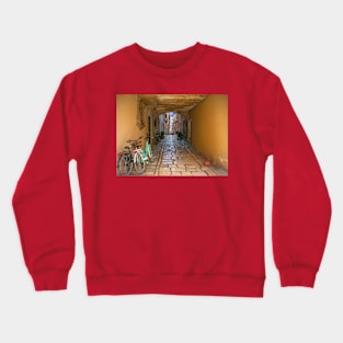 Covered Passageway in Rovinj, Croatia Crewneck Sweatshirt